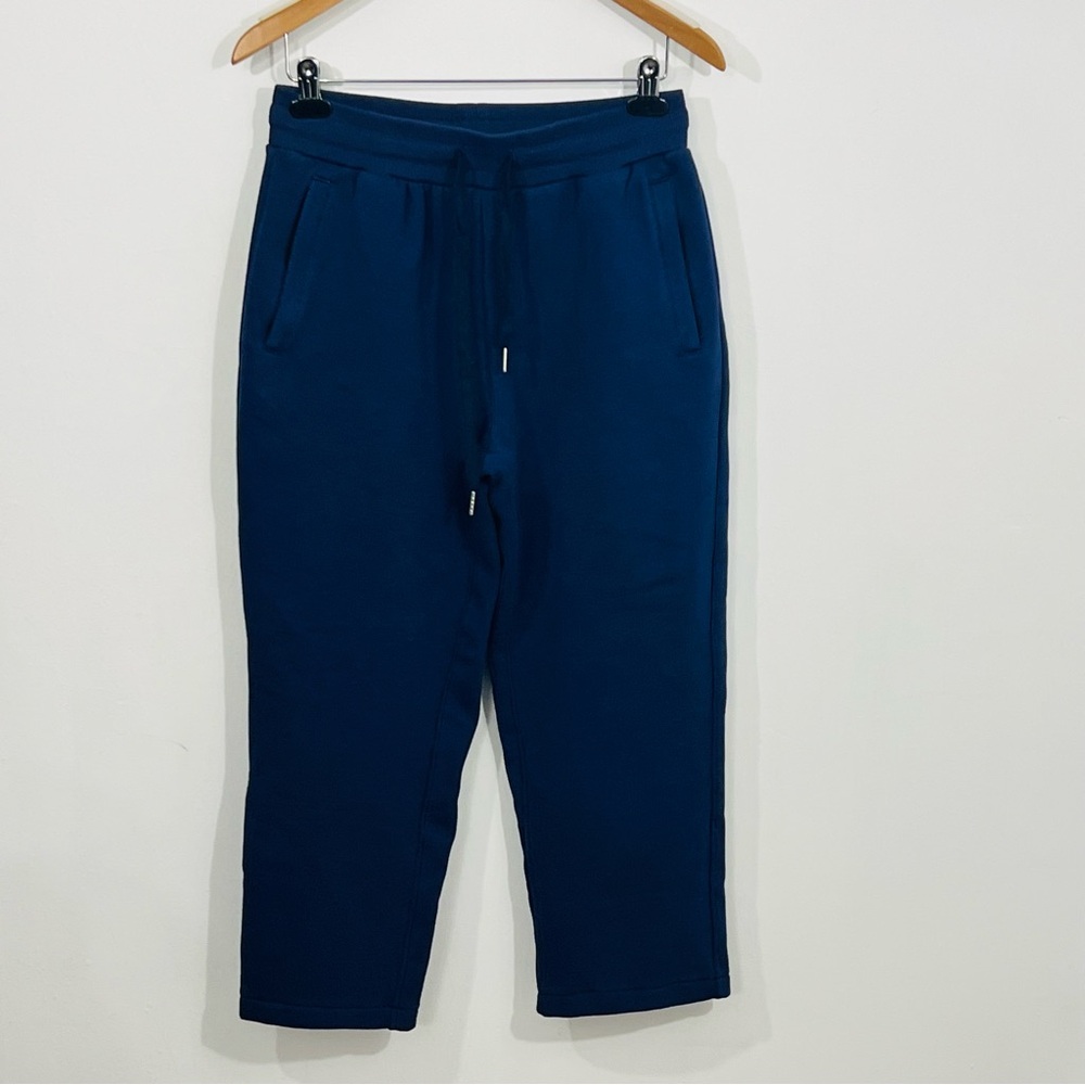 Inno Navy Blue Pull On Elastic Tie Waist Sweatpants With Sherpa Lining So Cozy !